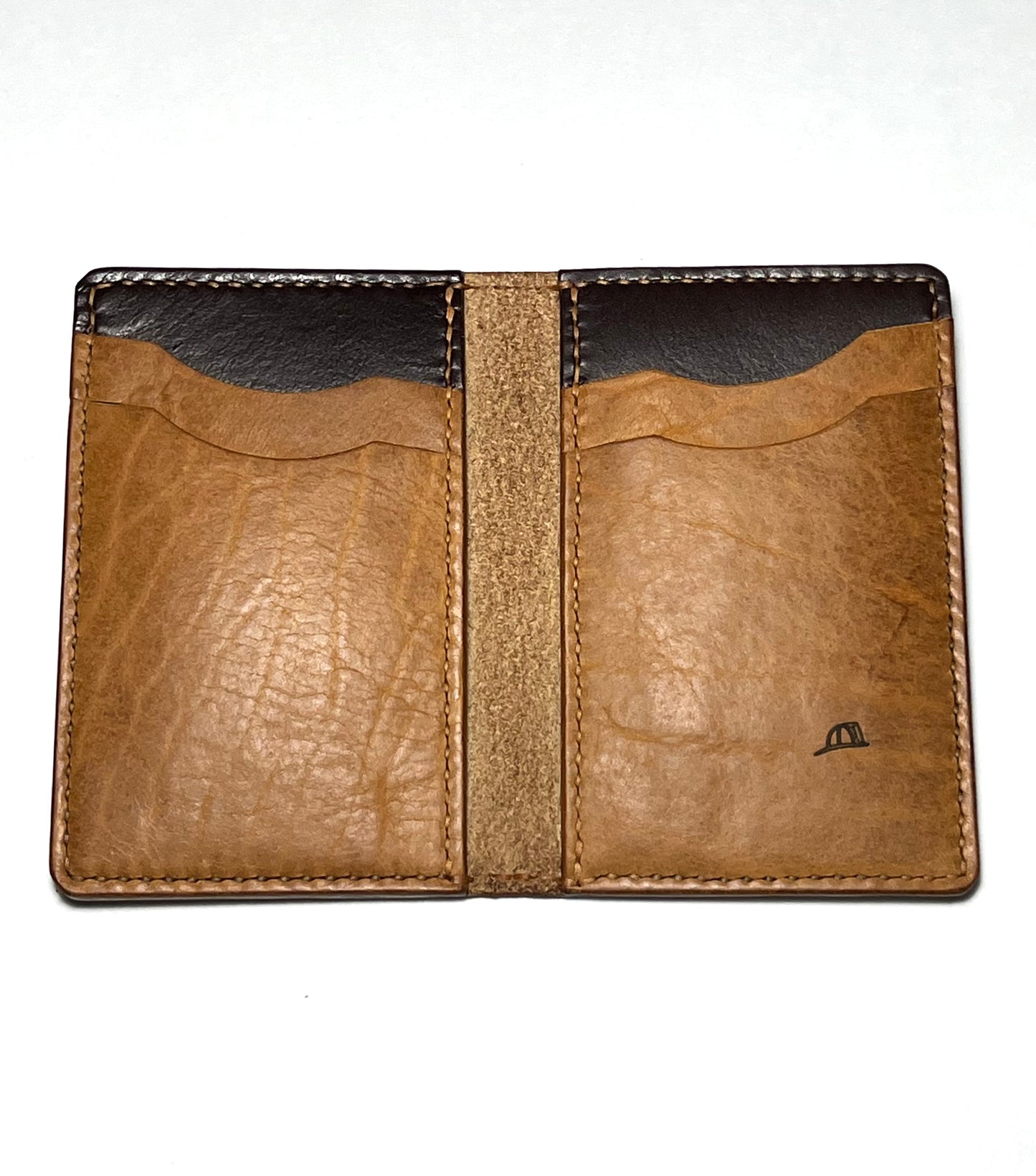 6 pocket vertical card wallet (American Bison)